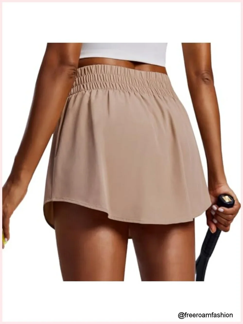 Women's Athletic Skort with Pockets - High Waist, Tummy Control, Quick-Dry